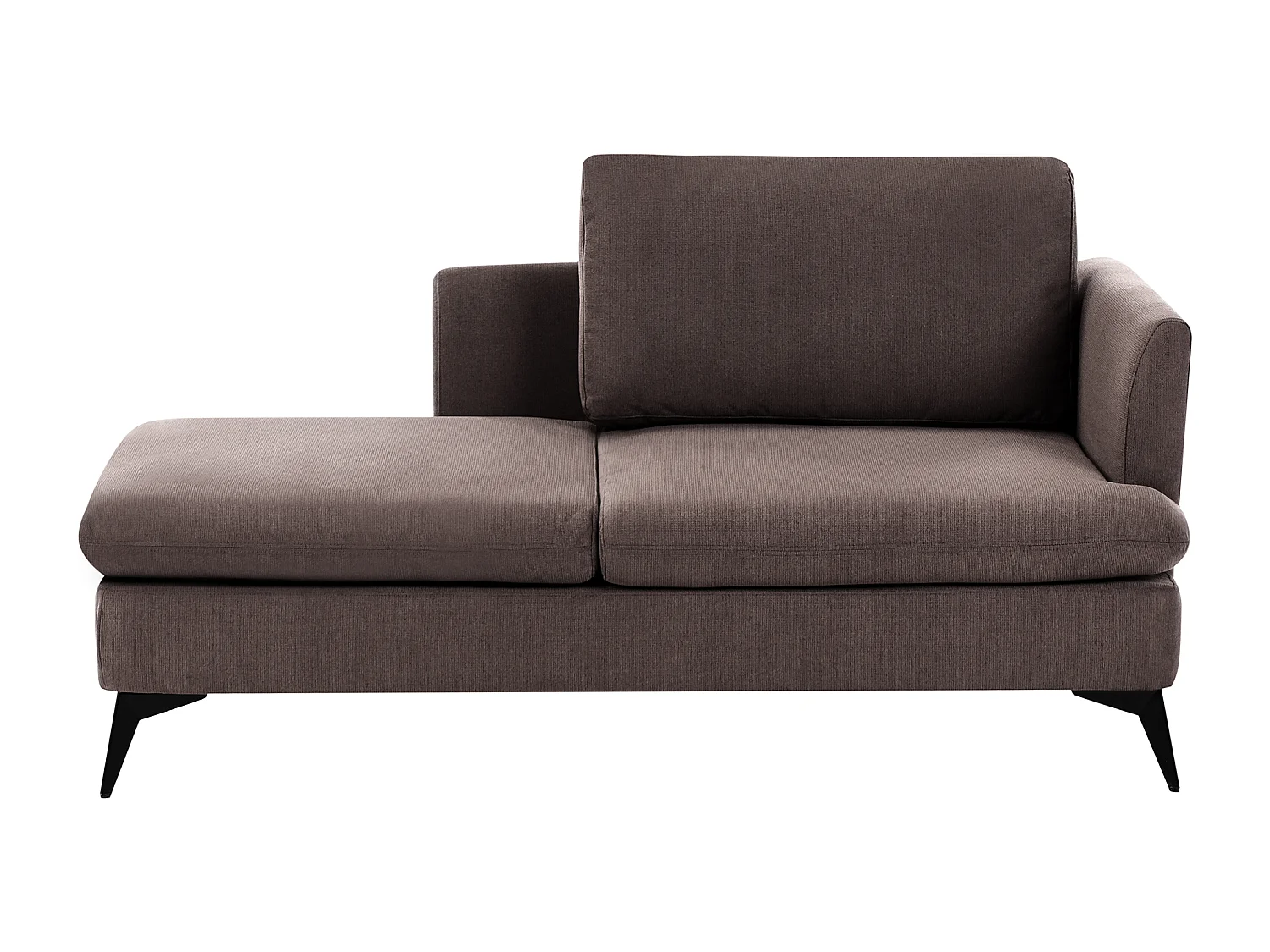 Chaiselongue Stoff braun rechtsseitig mit Kissen klassisch modern Sievoz
