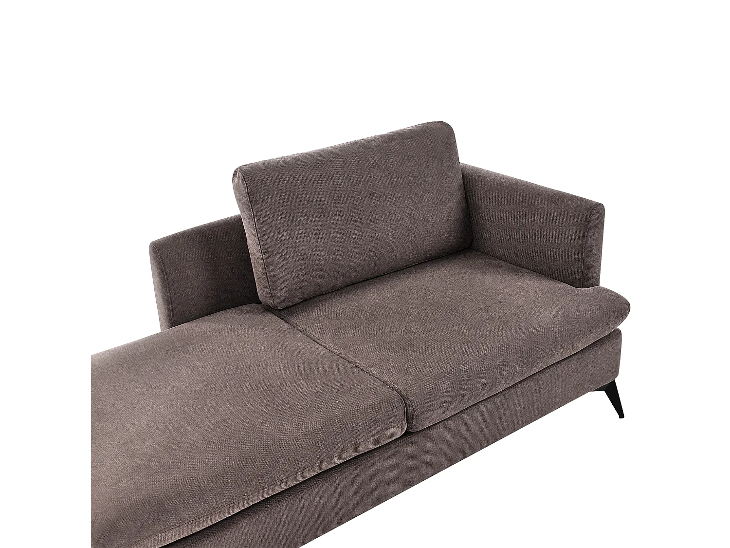 Chaiselongue Stoff braun rechtsseitig mit Kissen klassisch modern Sievoz