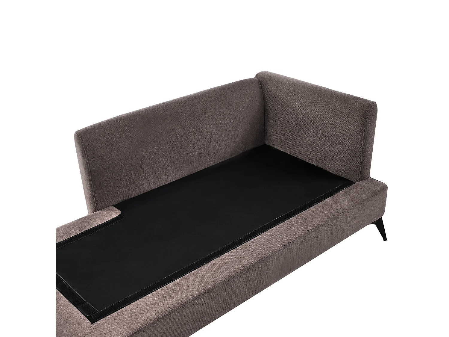 Chaiselongue Stoff braun rechtsseitig mit Kissen klassisch modern Sievoz