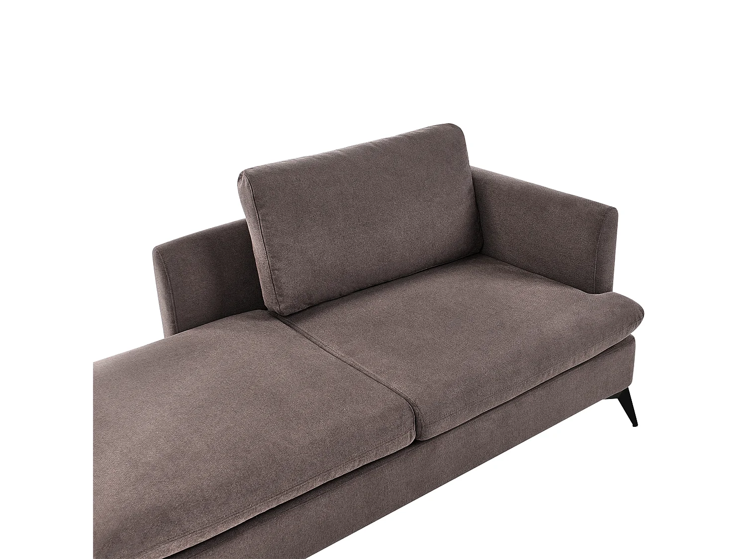 Chaiselongue Stoff braun rechtsseitig mit Kissen klassisch modern Sievoz