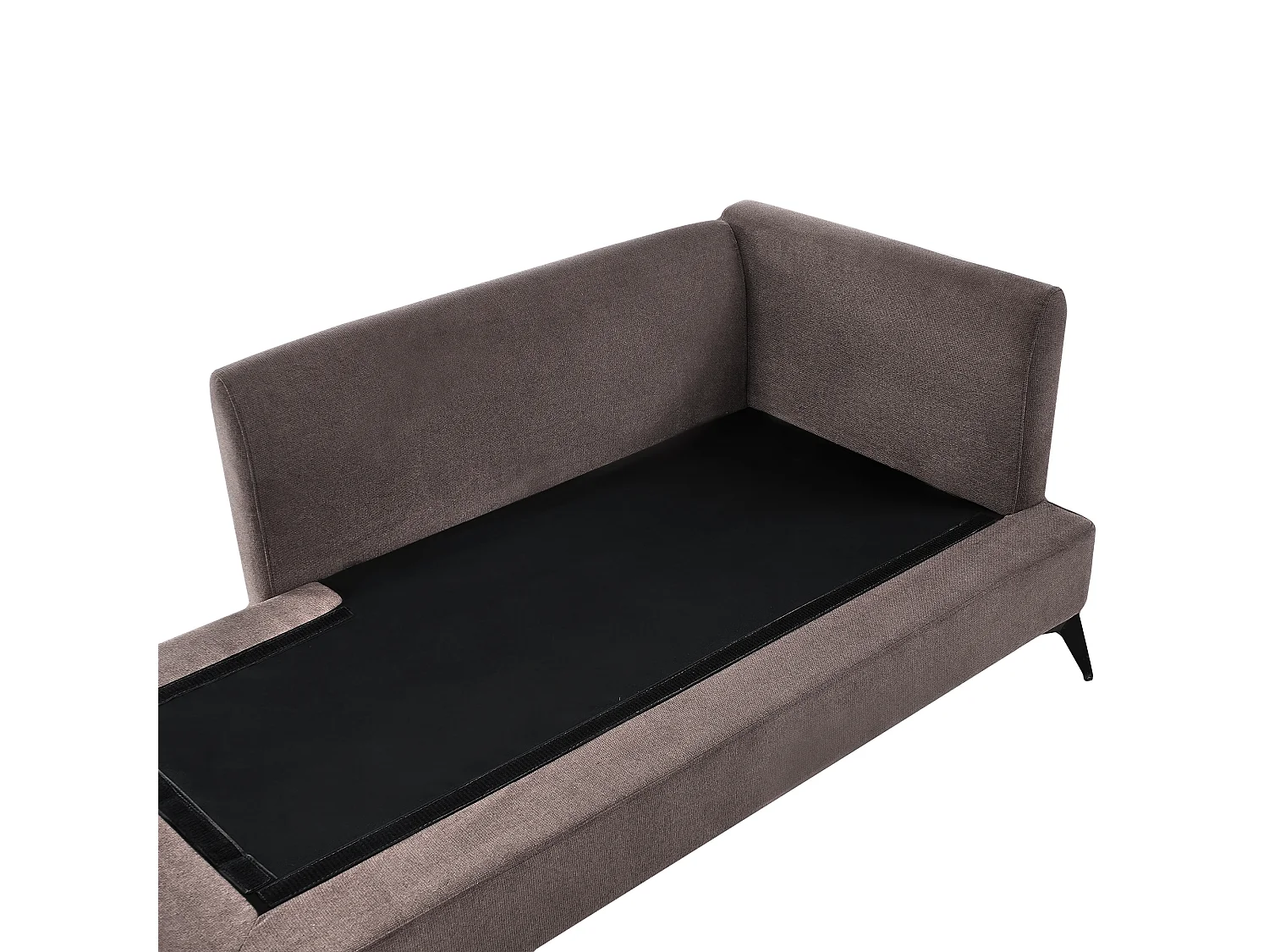 Chaiselongue Stoff braun rechtsseitig mit Kissen klassisch modern Sievoz