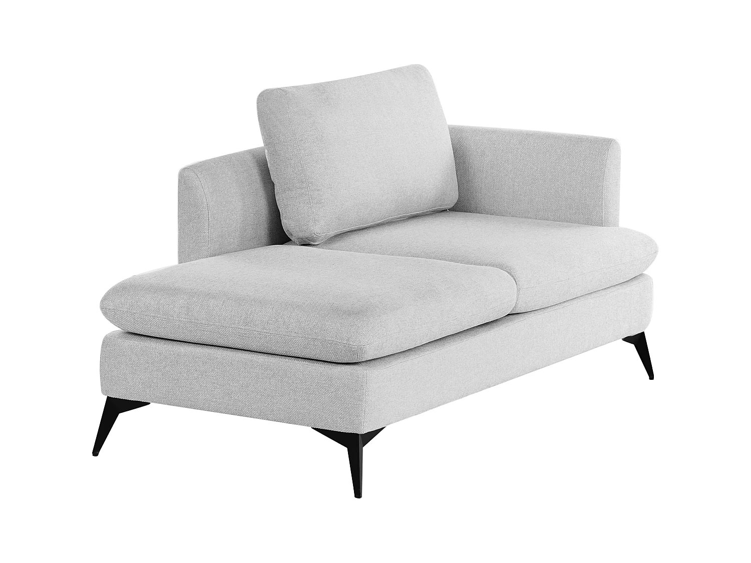 Rechtszijdige chaise longue SIEVOZ Stof Lichtgrijs