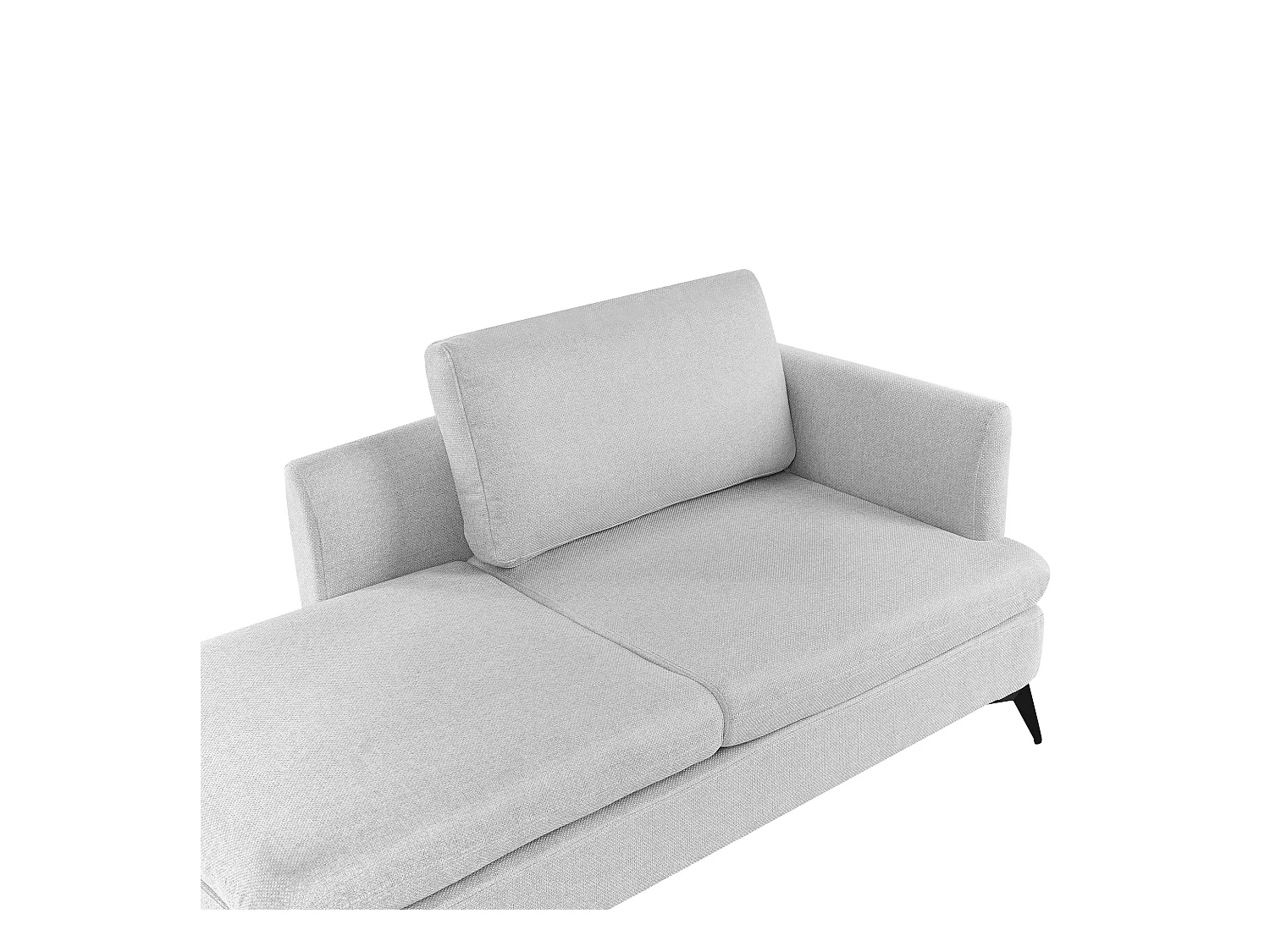 Rechtszijdige chaise longue SIEVOZ Stof Lichtgrijs