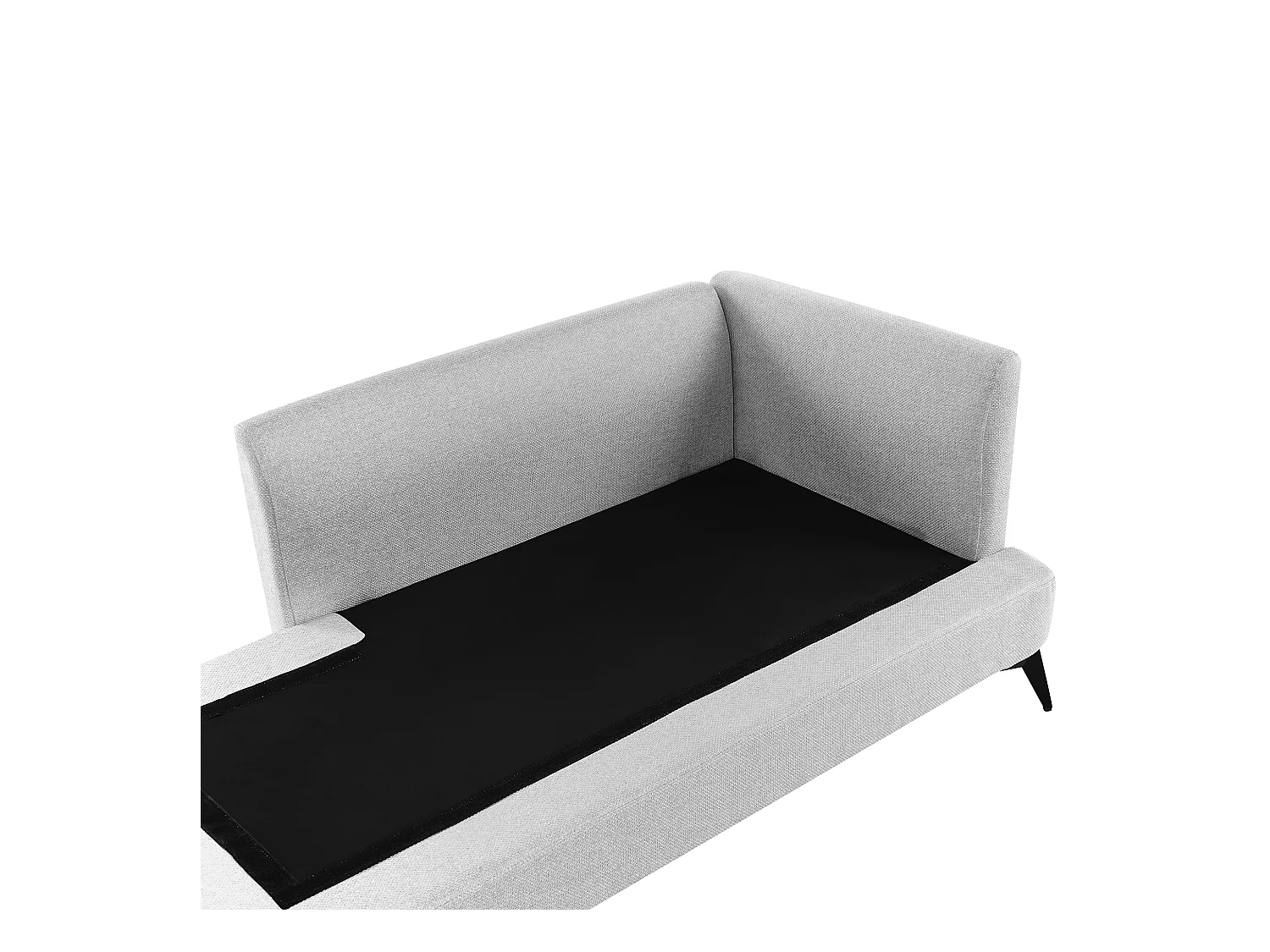 Rechtszijdige chaise longue SIEVOZ Stof Lichtgrijs