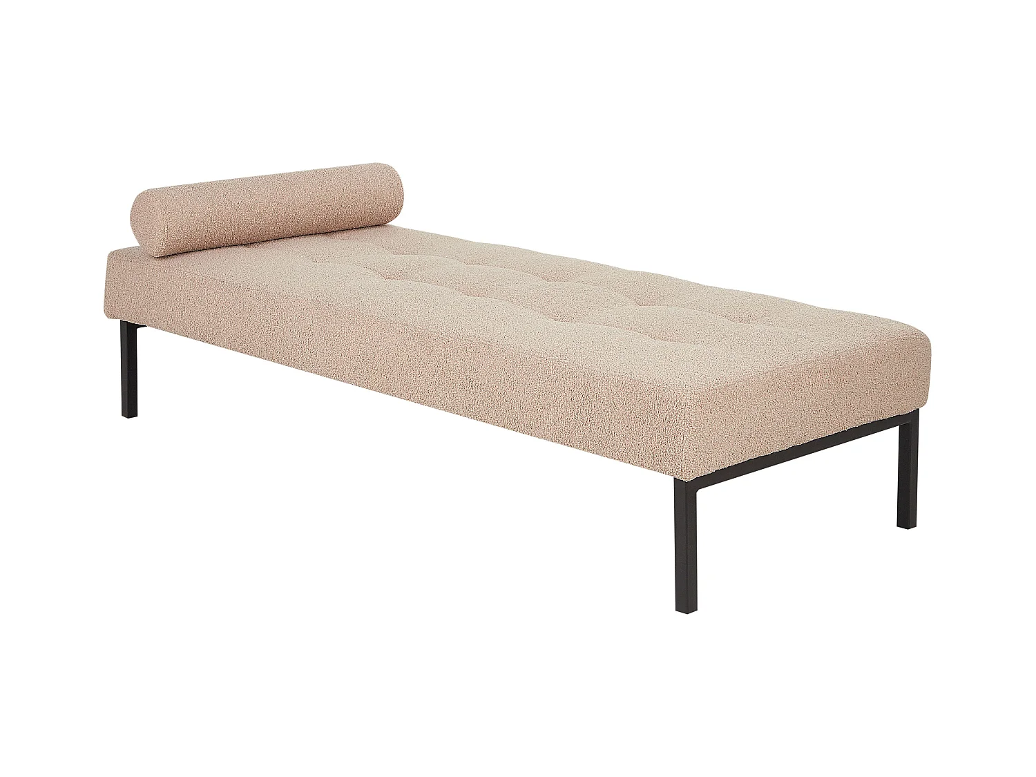 Chaise longue CHINON Bouclé Beige