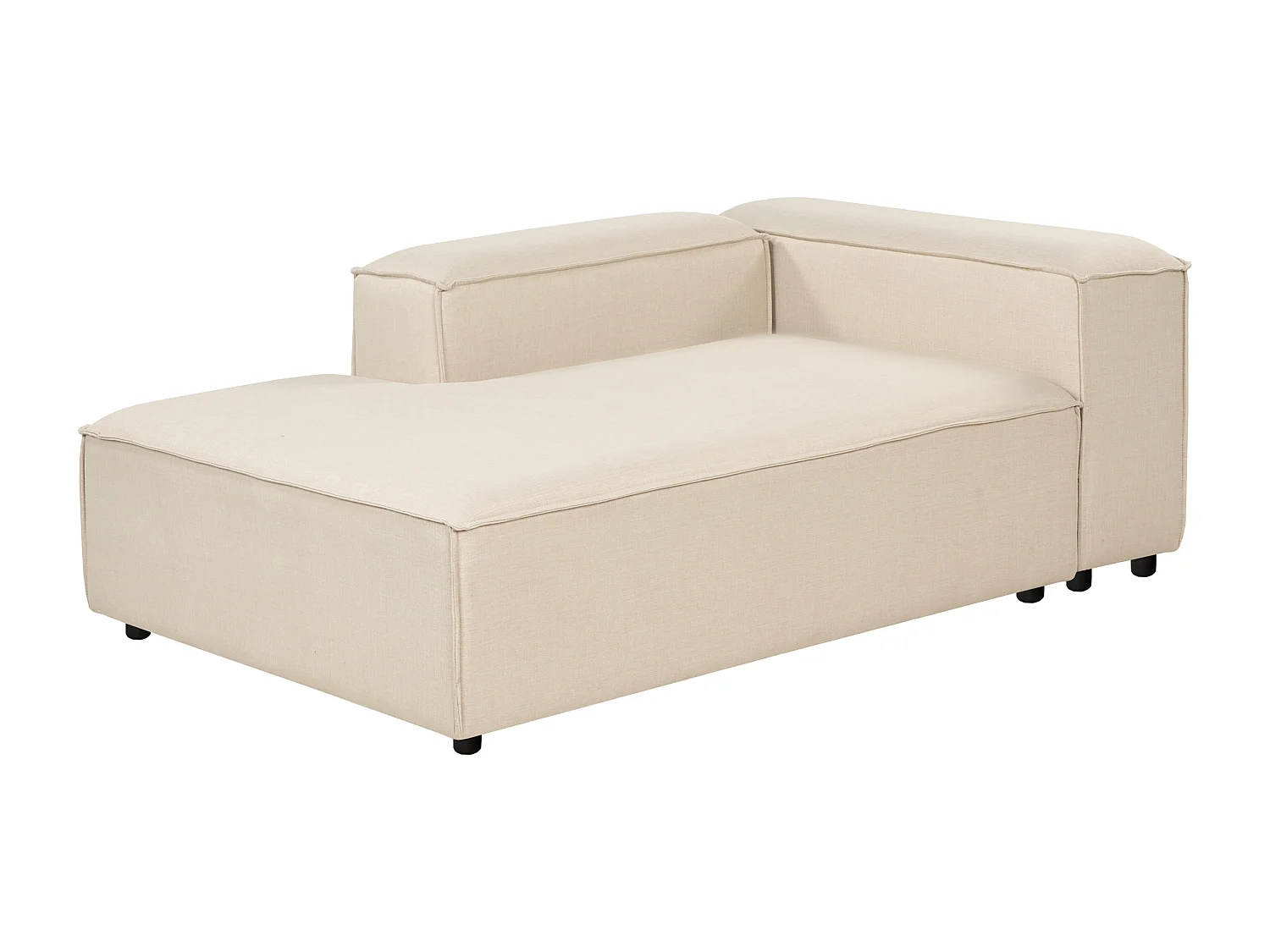 Chaise longue côté droit ARDAL Tissu Beige