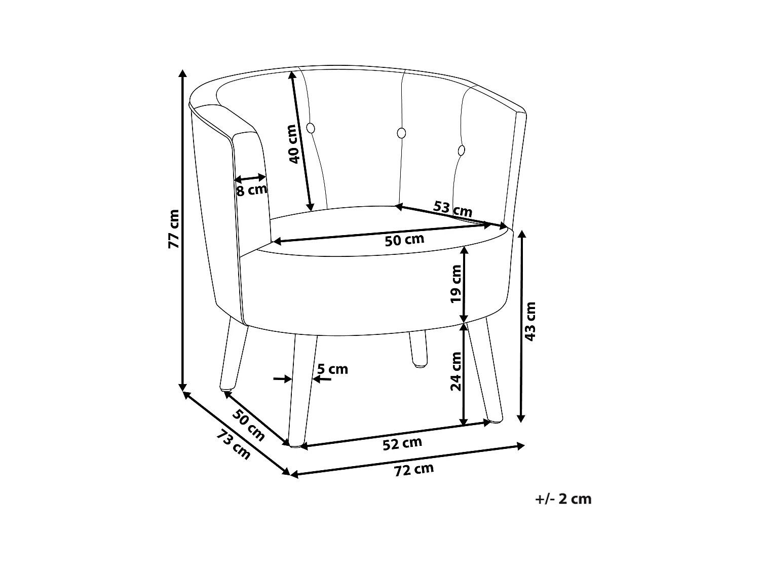 Fauteuil ODENZEN Bouclé Blanc