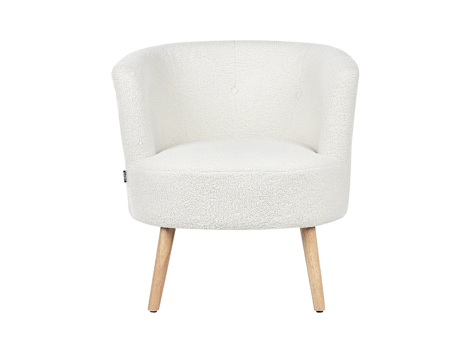Fauteuil ODENZEN Bouclé Blanc