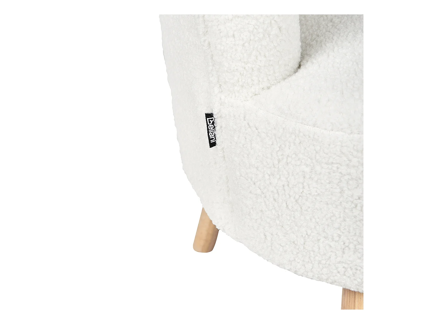 Fauteuil ODENZEN Bouclé Blanc