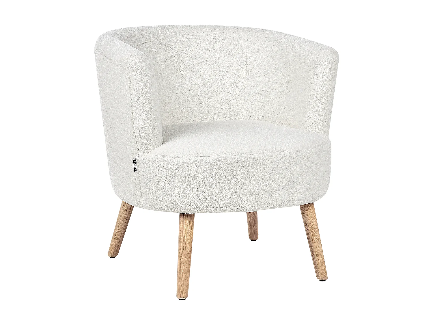 Fauteuil ODENZEN Bouclé Blanc