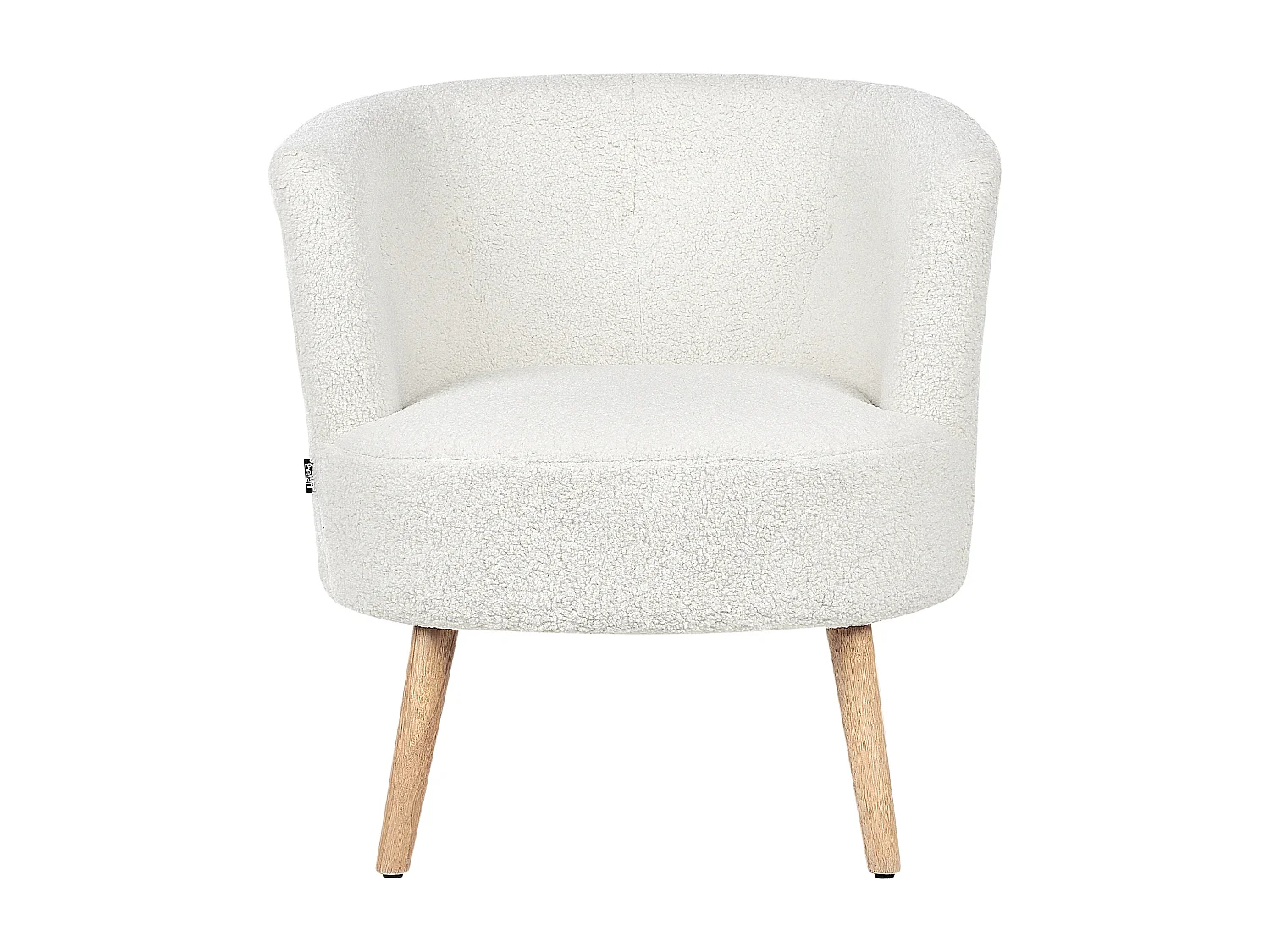 Fauteuil ODENZEN Bouclé Blanc