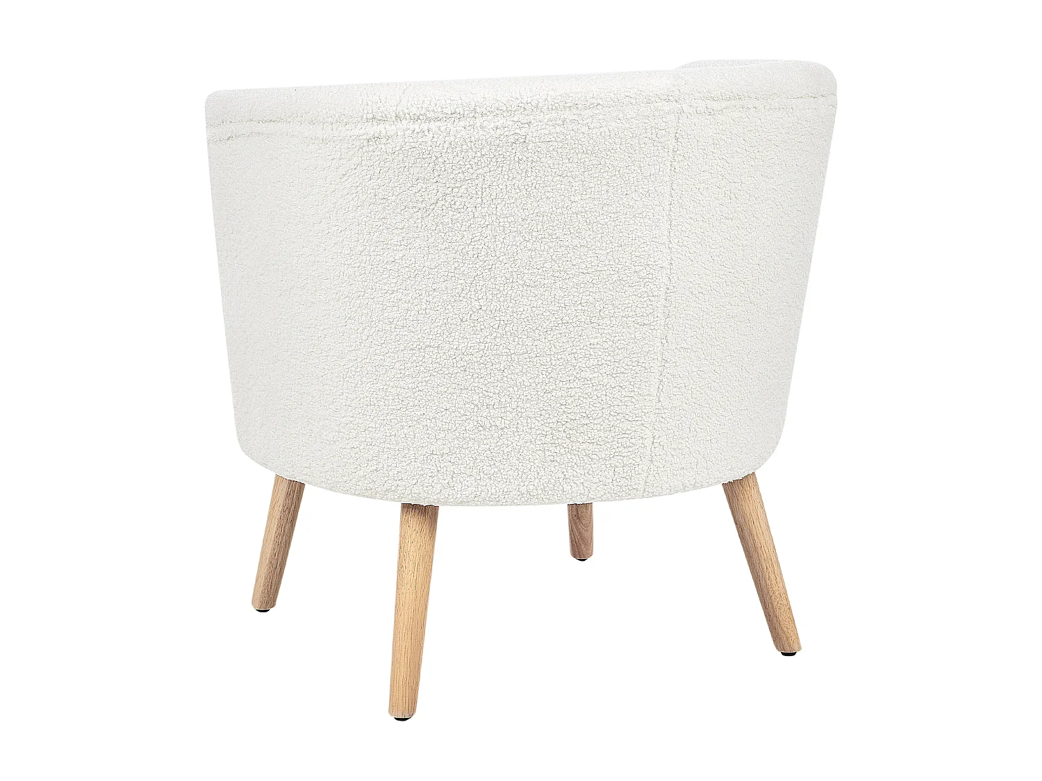 Fauteuil ODENZEN Bouclé Blanc