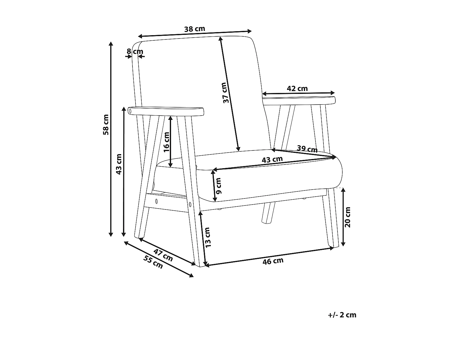 Poltrona per bambini bouclé rosa pastello LINDE