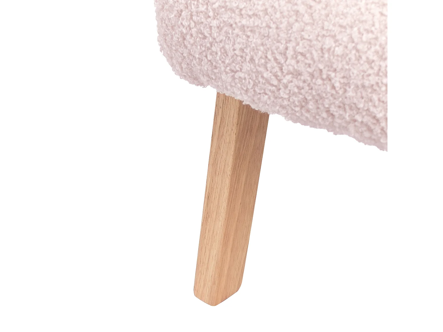 Poltrona per bambini bouclé rosa pastello LINDE