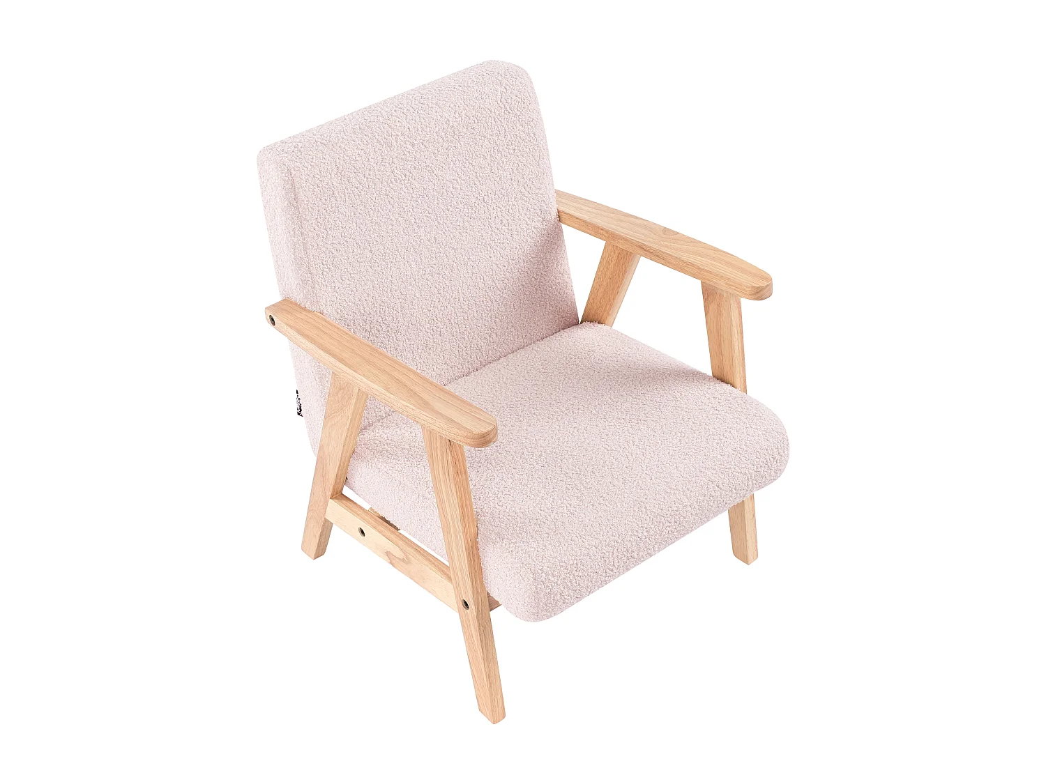 Kinderfauteuil bouclé pastelroze LINDE