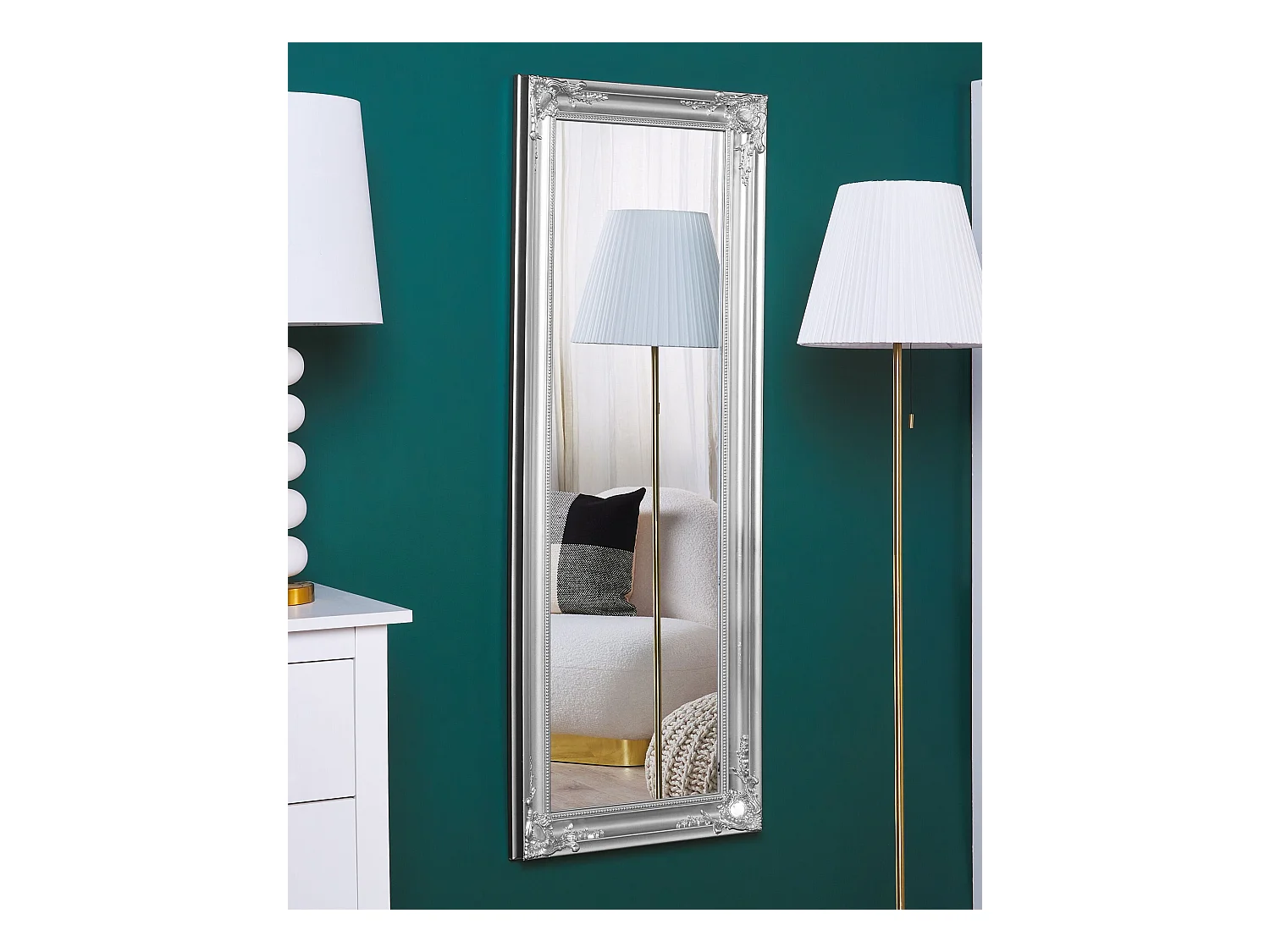 Miroir BELLAC 51 cm 141 cm Argenté