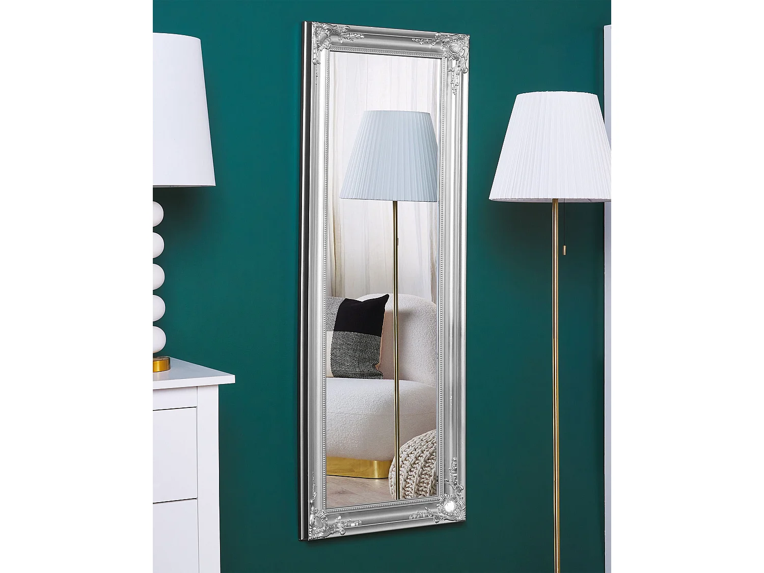 Miroir BELLAC 51 cm 141 cm Argenté