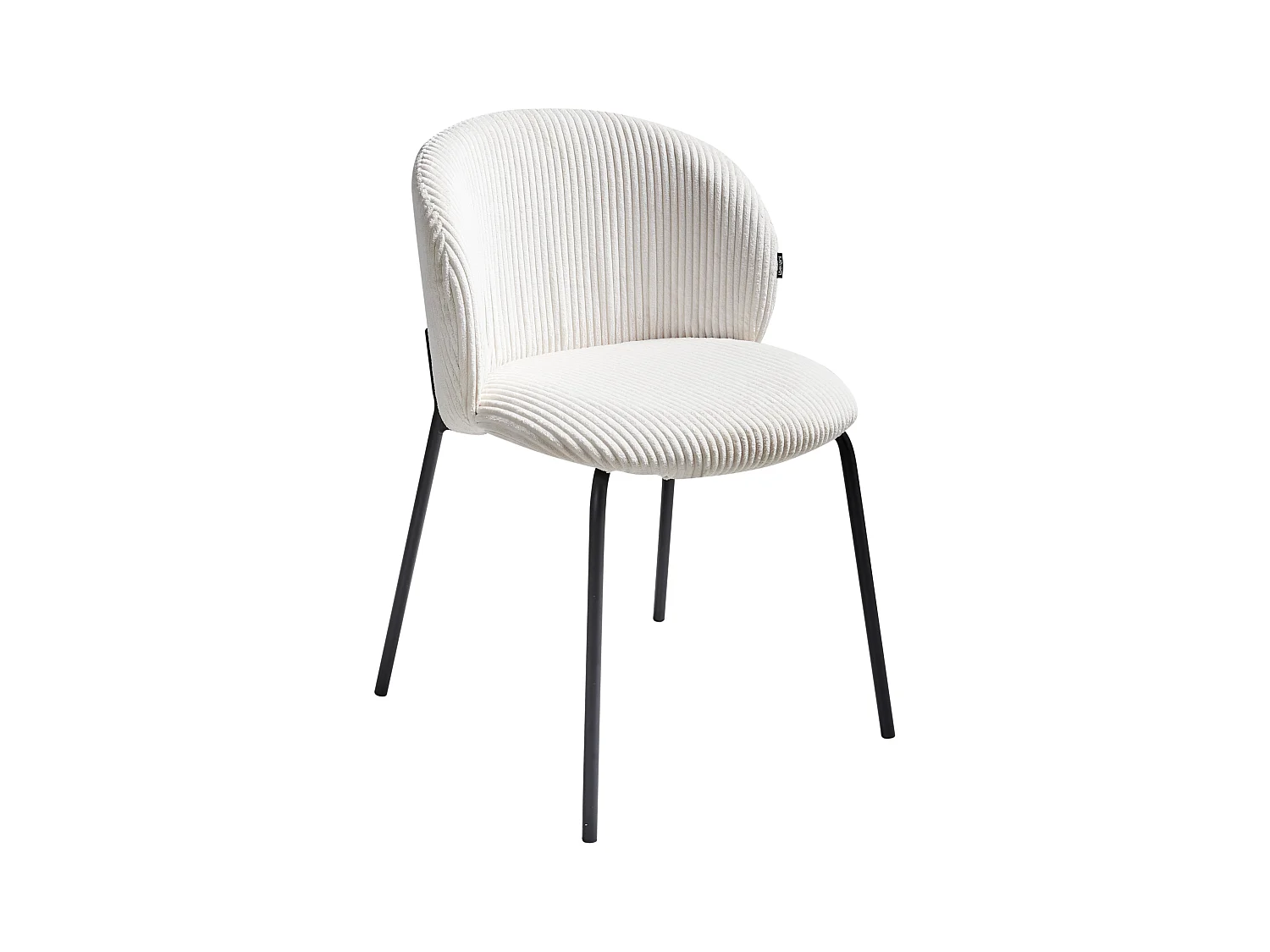 Set di 2 sedie da pranzo MILES Velluto a coste Bianco sporco