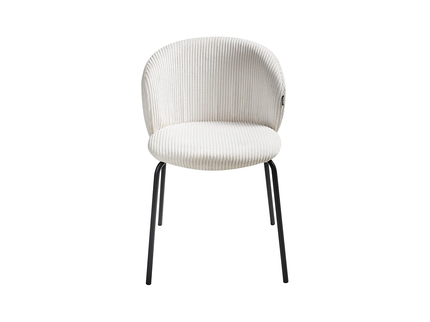 Set di 2 sedie da pranzo MILES Velluto a coste Bianco sporco