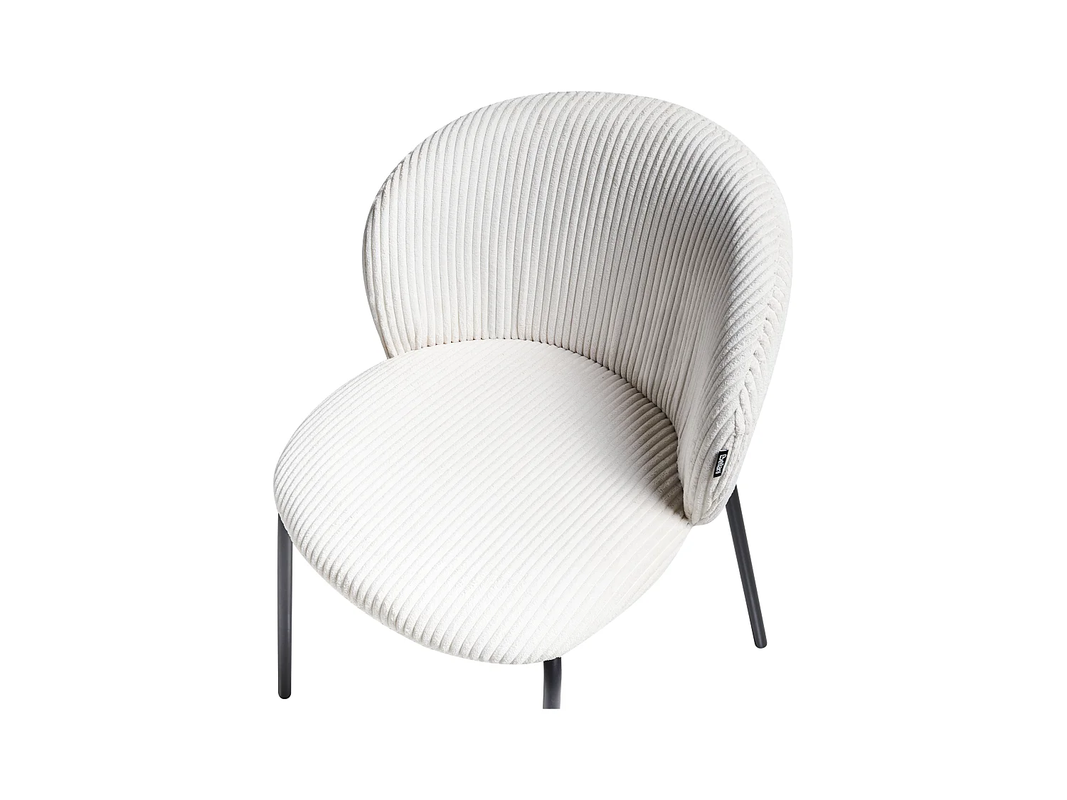 Set di 2 sedie da pranzo MILES Velluto a coste Bianco sporco