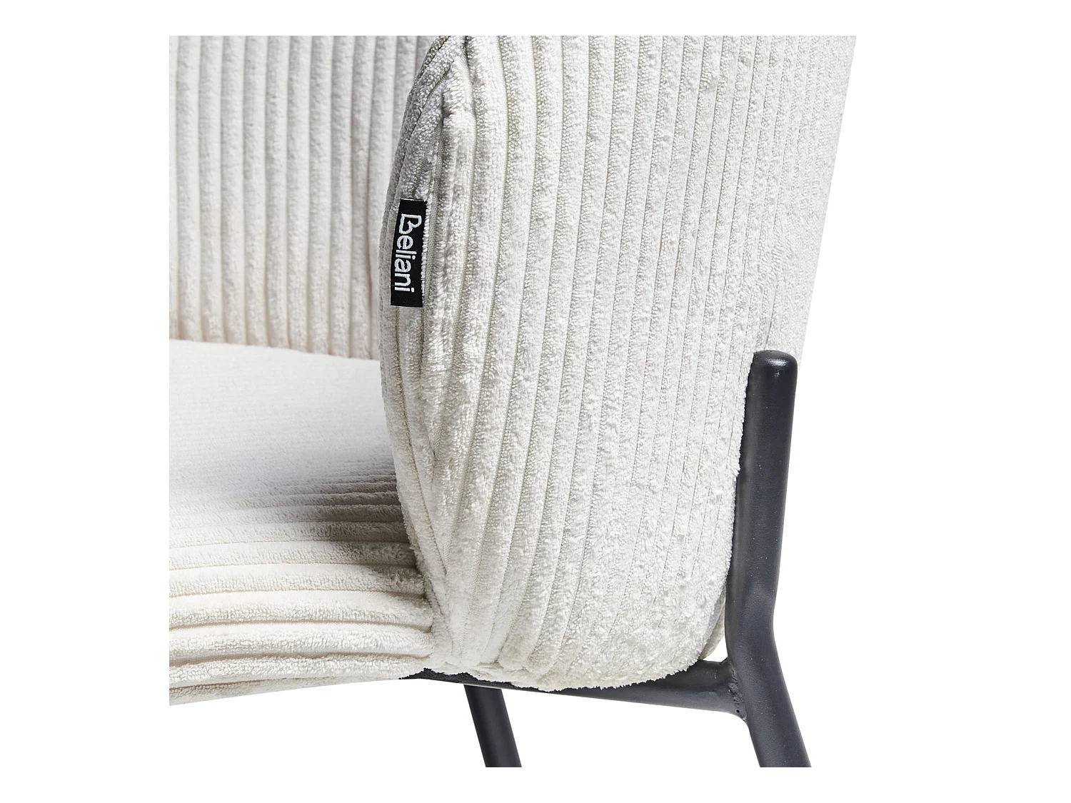 Set di 2 sedie da pranzo MILES Velluto a coste Bianco sporco