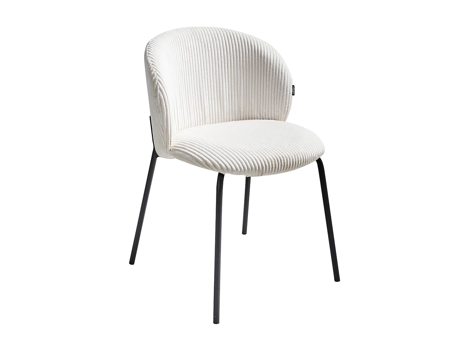 Lot de 2 chaises de salle à manger MILES Velours côtelé Blanc cassé