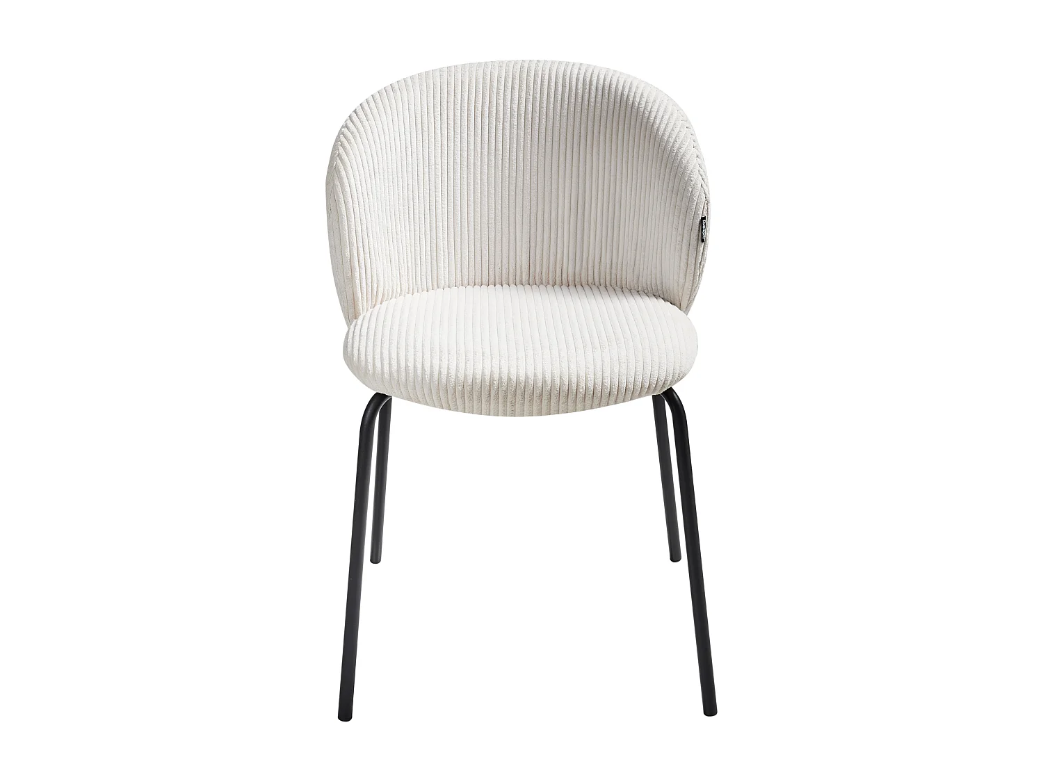 Lot de 2 chaises de salle à manger MILES Velours côtelé Blanc cassé