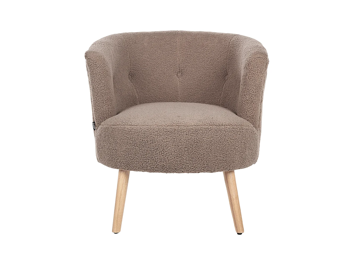 Fauteuil ODENZEN Bouclé Marron