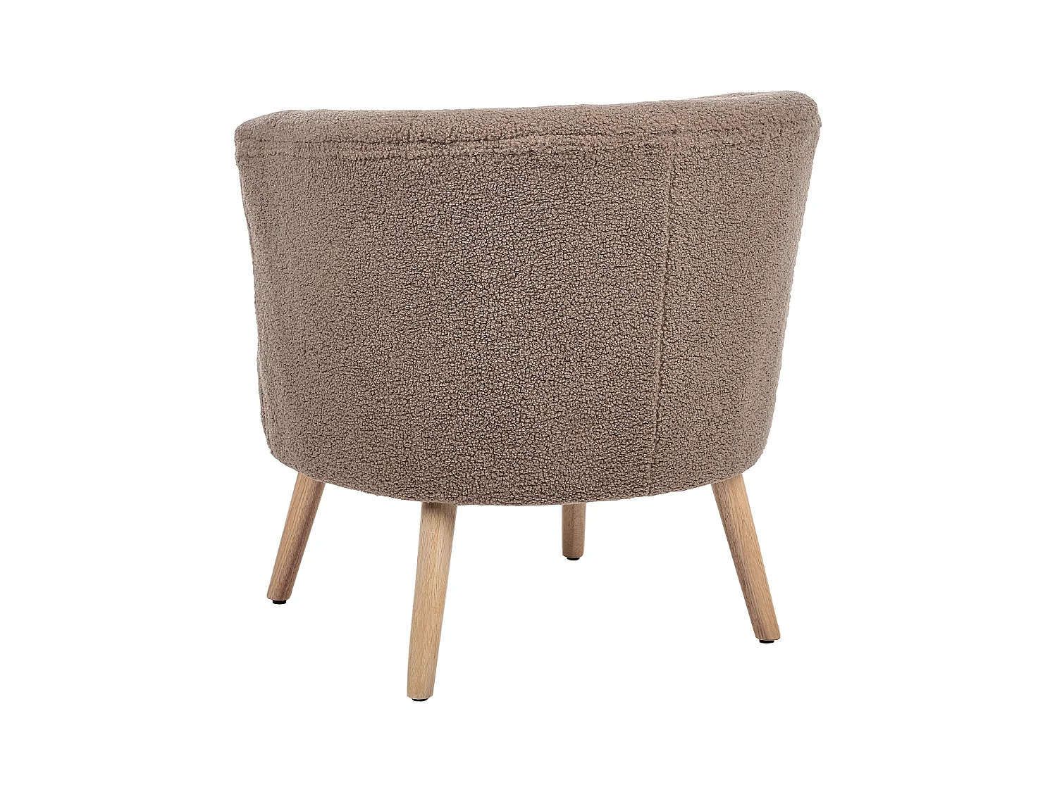 Fauteuil ODENZEN Bouclé Marron