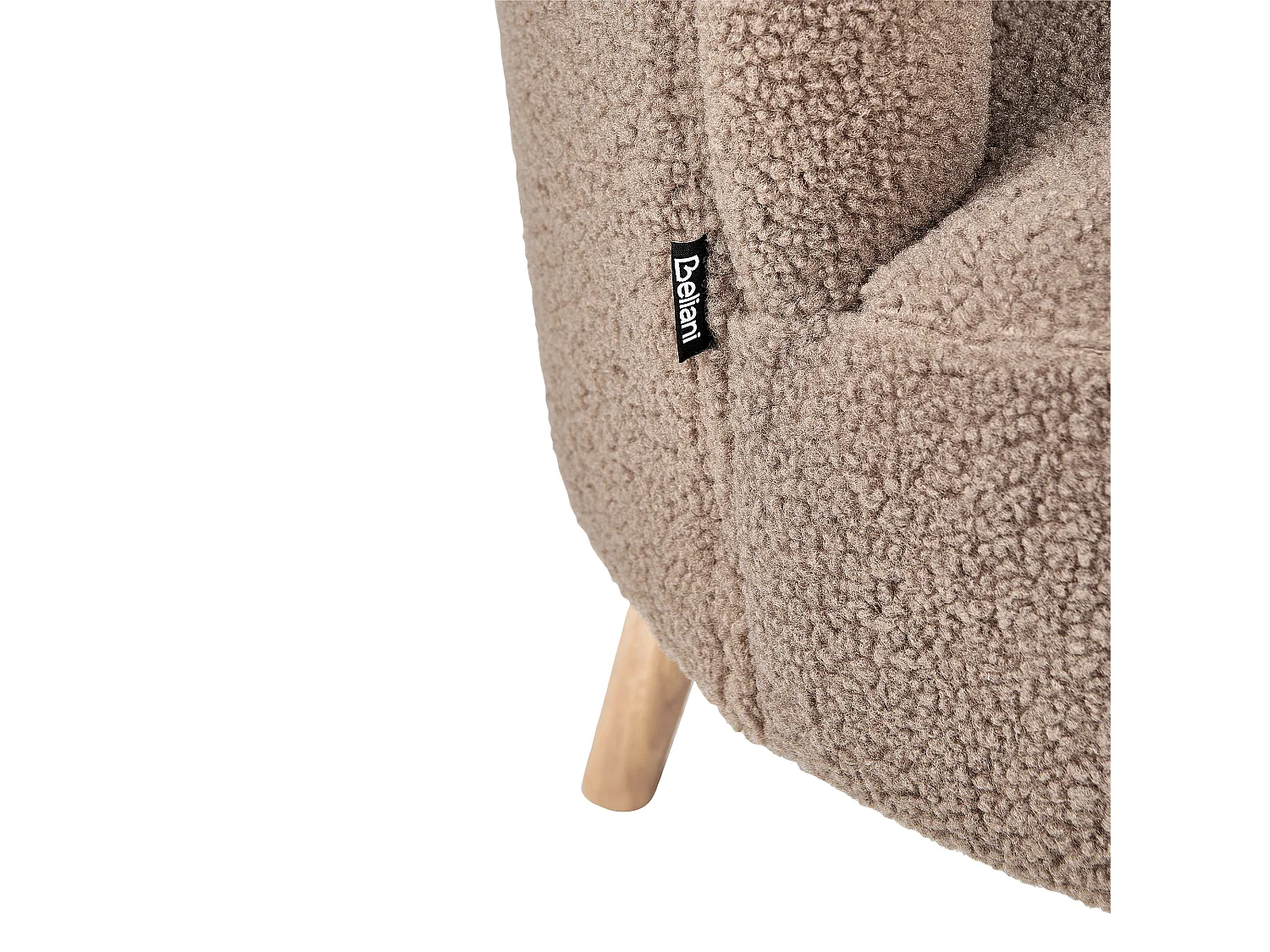 Fauteuil ODENZEN Bouclé Marron