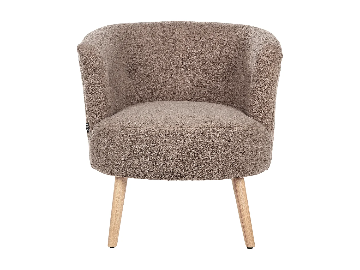 Fauteuil ODENZEN Bouclé Marron