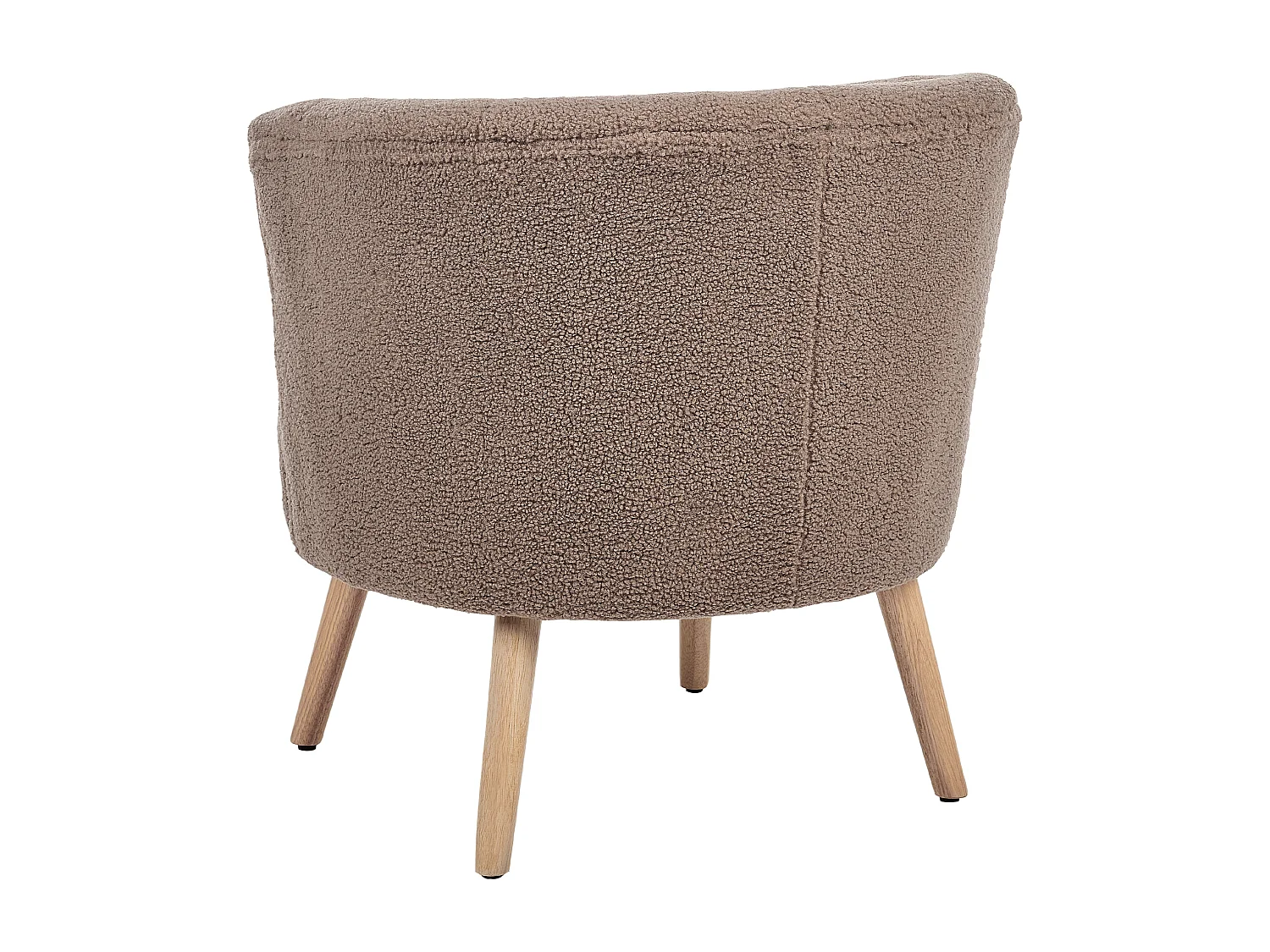 Fauteuil ODENZEN Bouclé Marron
