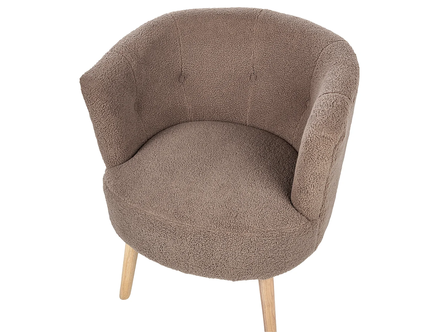 Armchair ODENZEN Boucle Brown