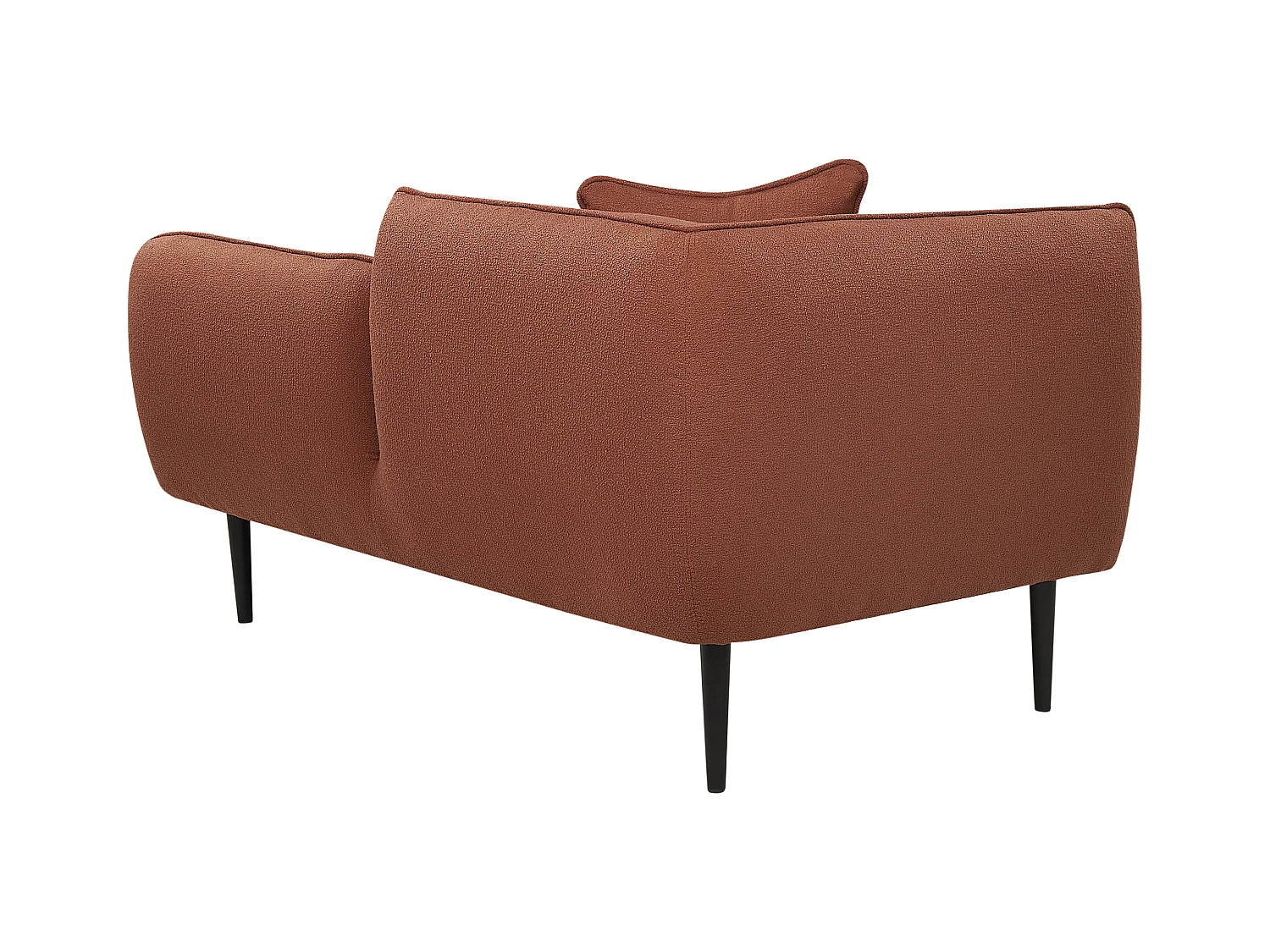 Chaise longue côté droite CHEVANNES Bouclé Rouge foncé