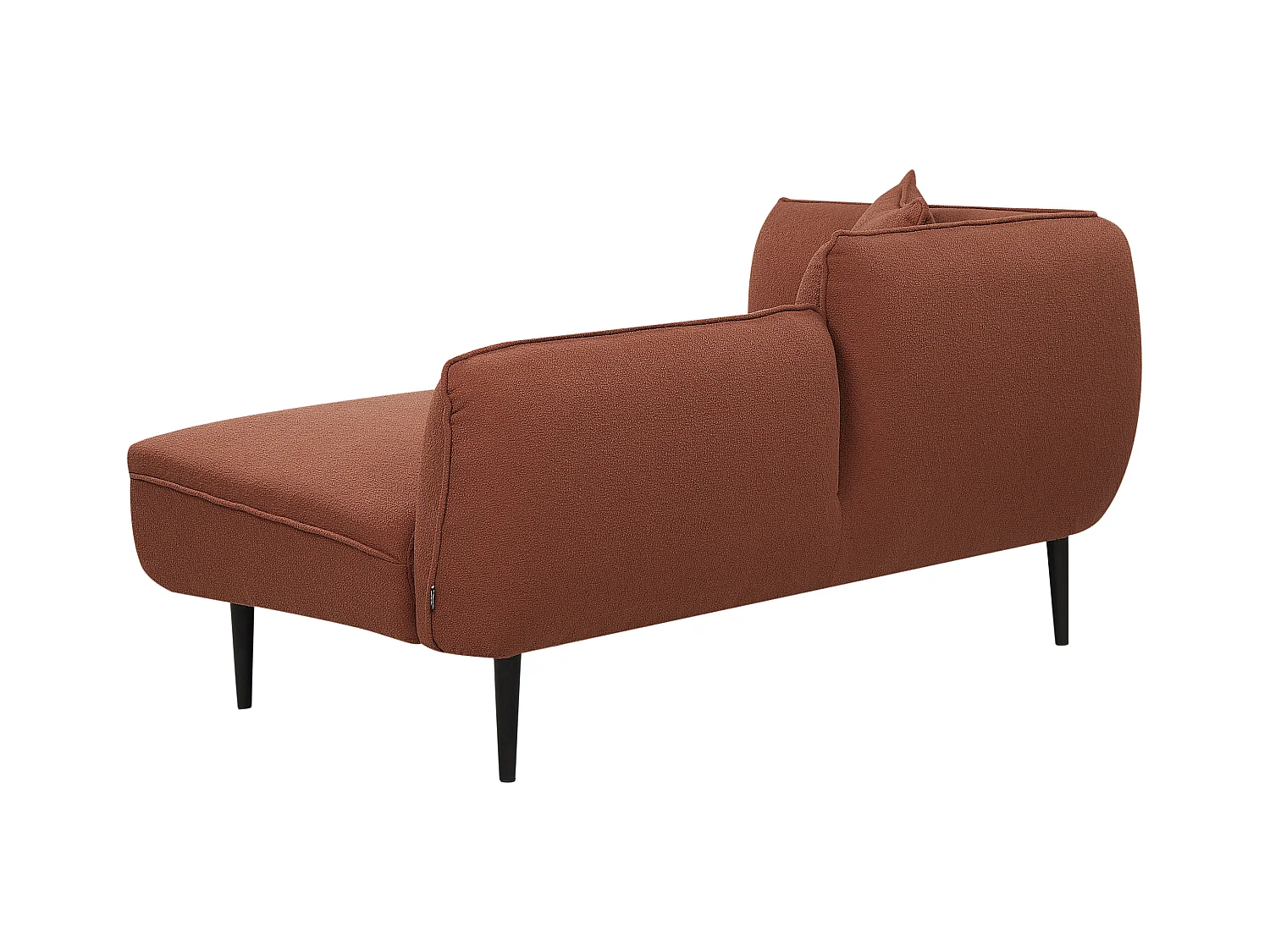 Chaise longue côté droite CHEVANNES Bouclé Rouge foncé