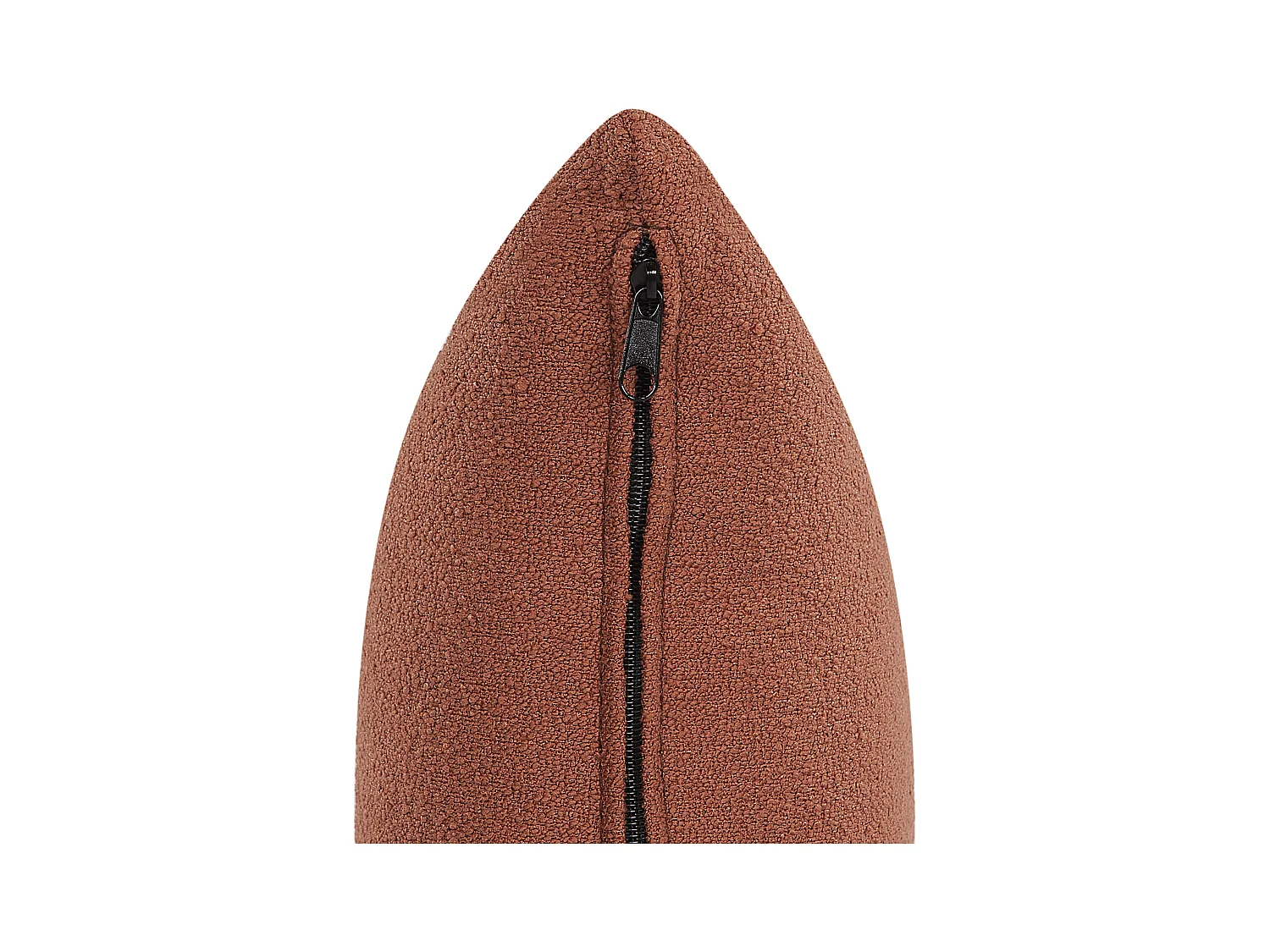 Chaise longue côté droite CHEVANNES Bouclé Rouge foncé