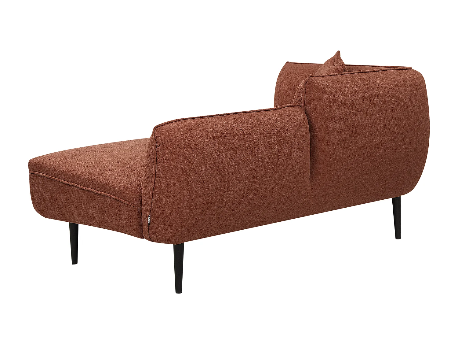 Linksseitige Chaiselounge CHEVANNES Bouclé Dunkelrot