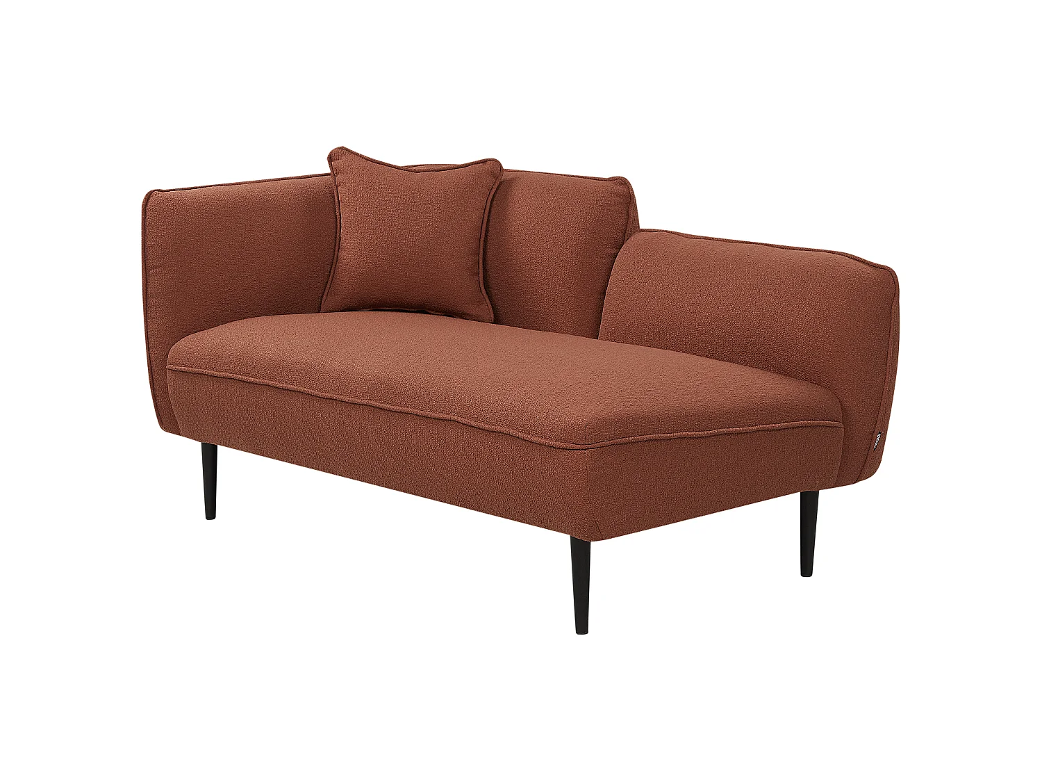 Linksseitige Chaiselounge CHEVANNES Bouclé Dunkelrot