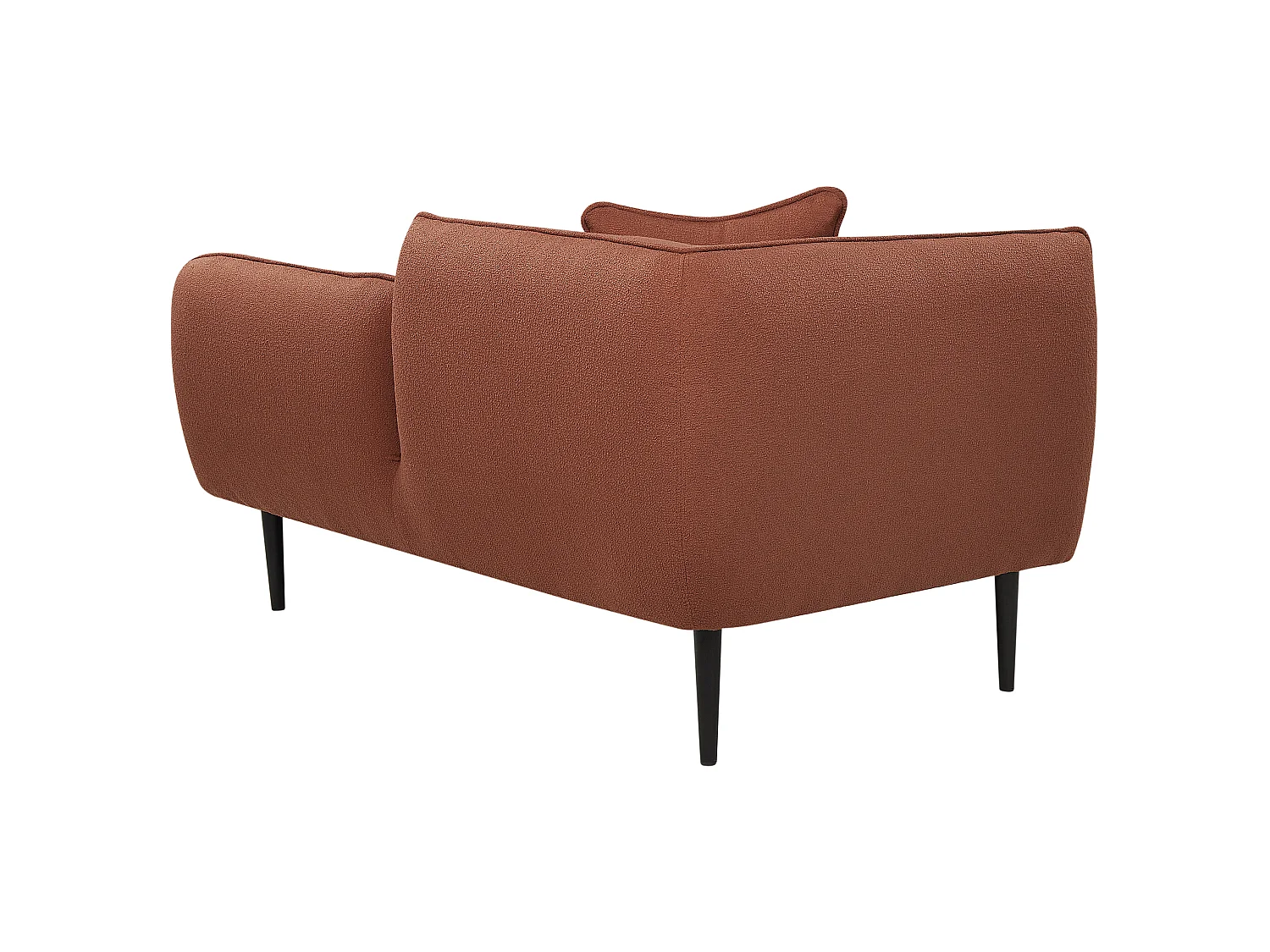 Linksseitige Chaiselounge CHEVANNES Bouclé Dunkelrot