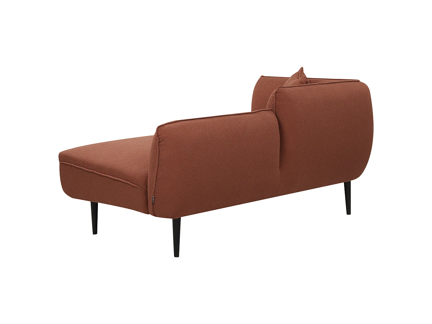 Linksseitige Chaiselounge CHEVANNES Bouclé Dunkelrot