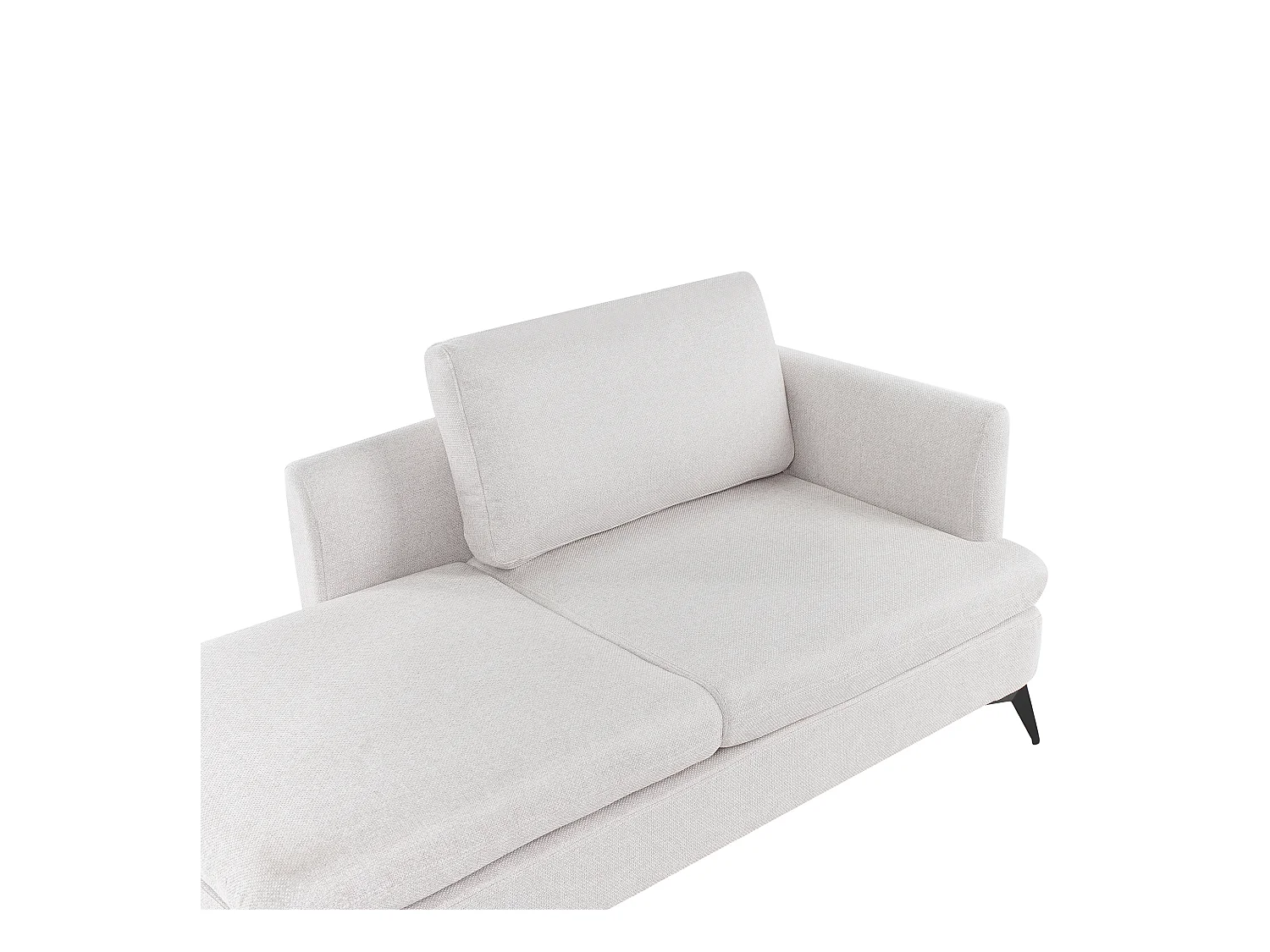 Chaise longue côté droit SIEVOZ Tissu Beige clair