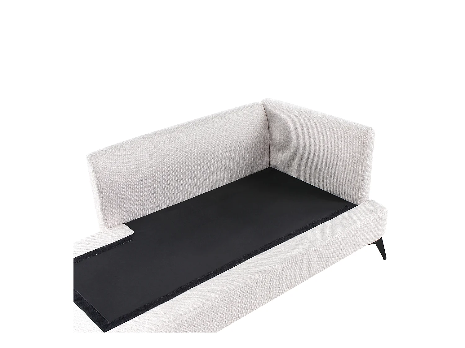 Chaise longue côté droit SIEVOZ Tissu Beige clair