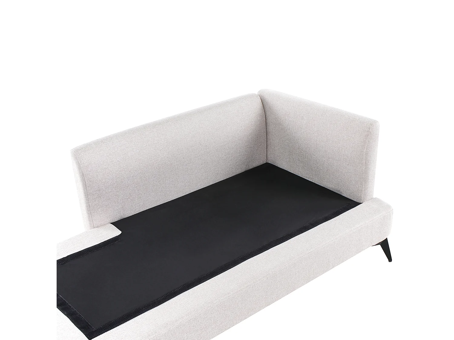 Chaiselongue Stoff hell beige rechtsseitig mit Kissen klassisch modern Sievoz