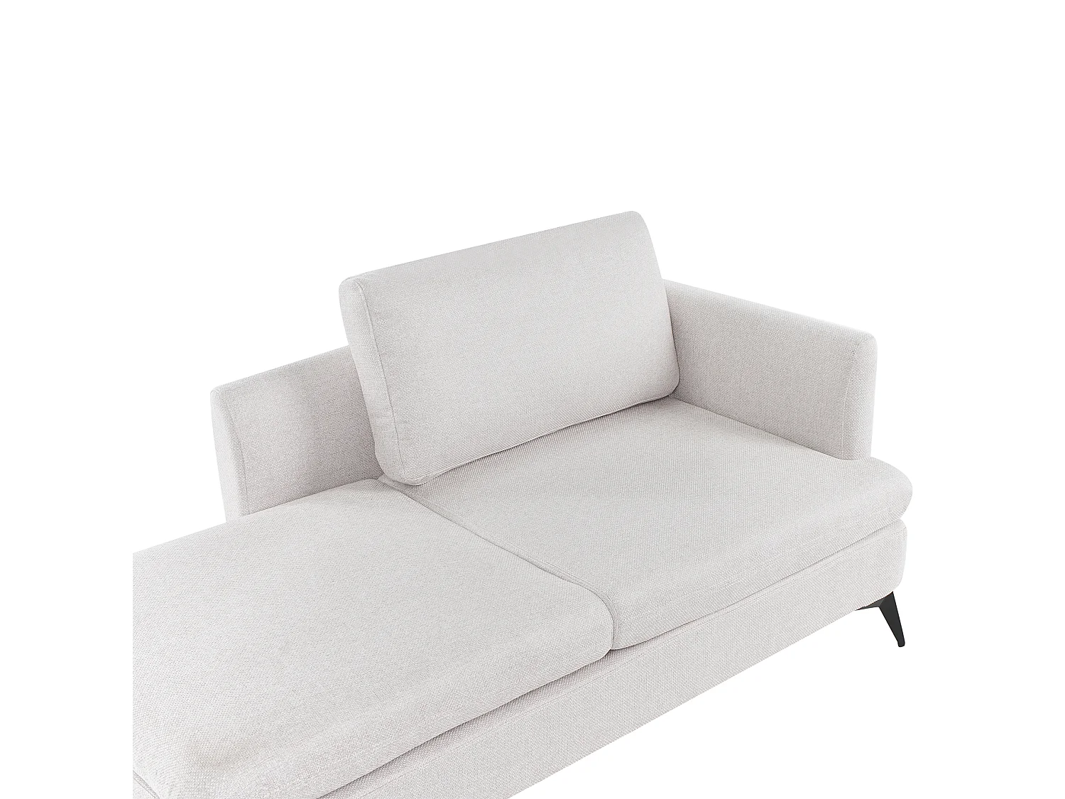 Chaise longue côté droit SIEVOZ Tissu Beige clair
