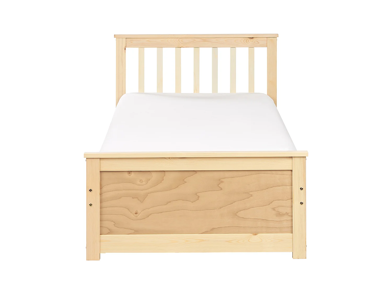 Lit avec sommier Bois de pin OLENDON 90 x 200 cm Marron clair