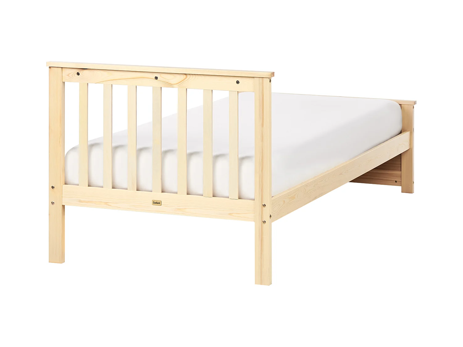 Lit avec sommier Bois de pin OLENDON 90 x 200 cm Marron clair