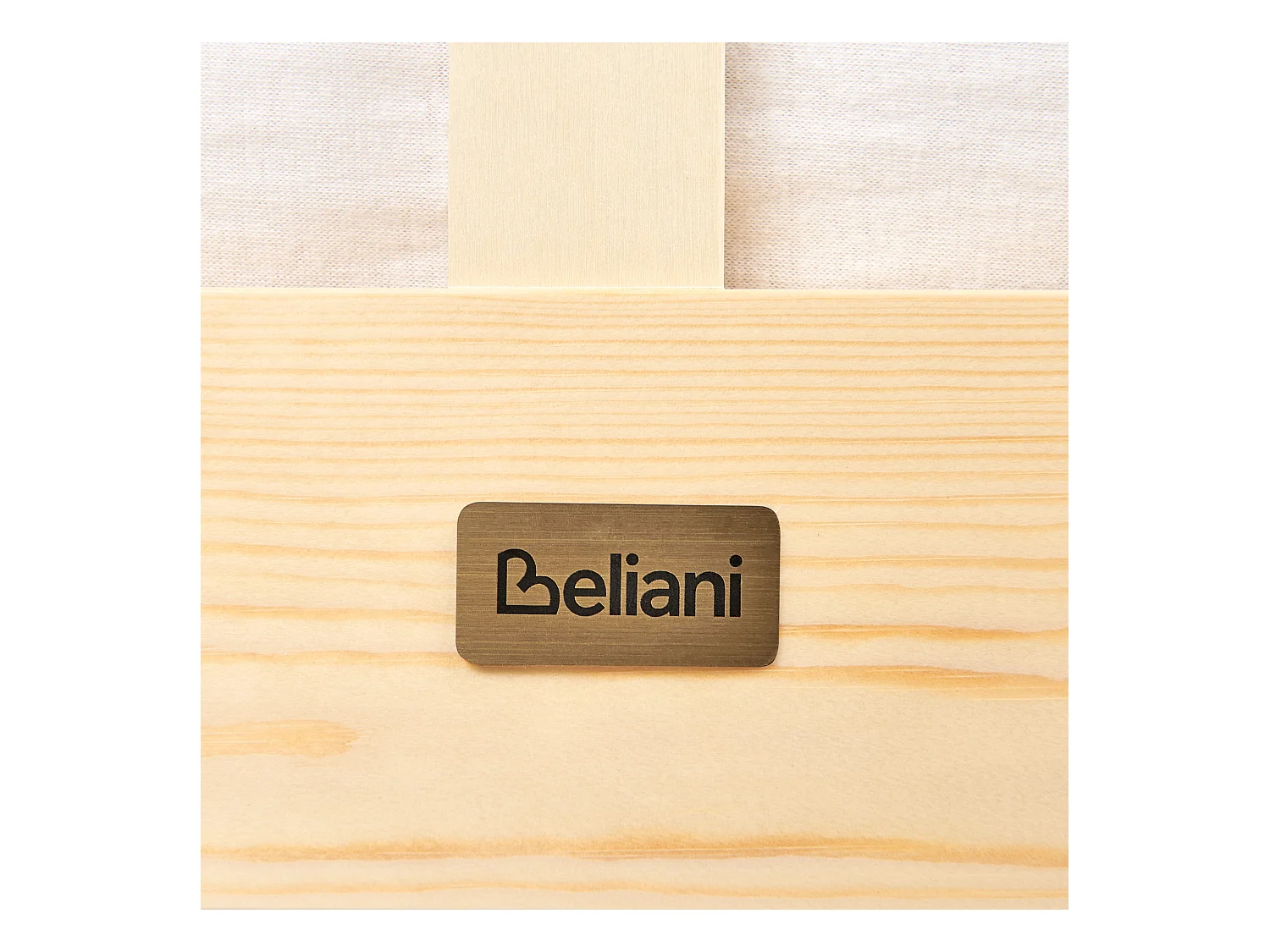 Lit avec sommier Bois de pin OLENDON 90 x 200 cm Marron clair