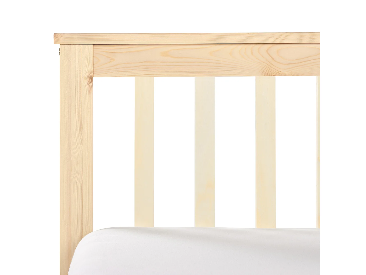 Minimalistischer Bettrahmen aus Holz hellbraun mit Lattenrost 90x200 cm Olendon