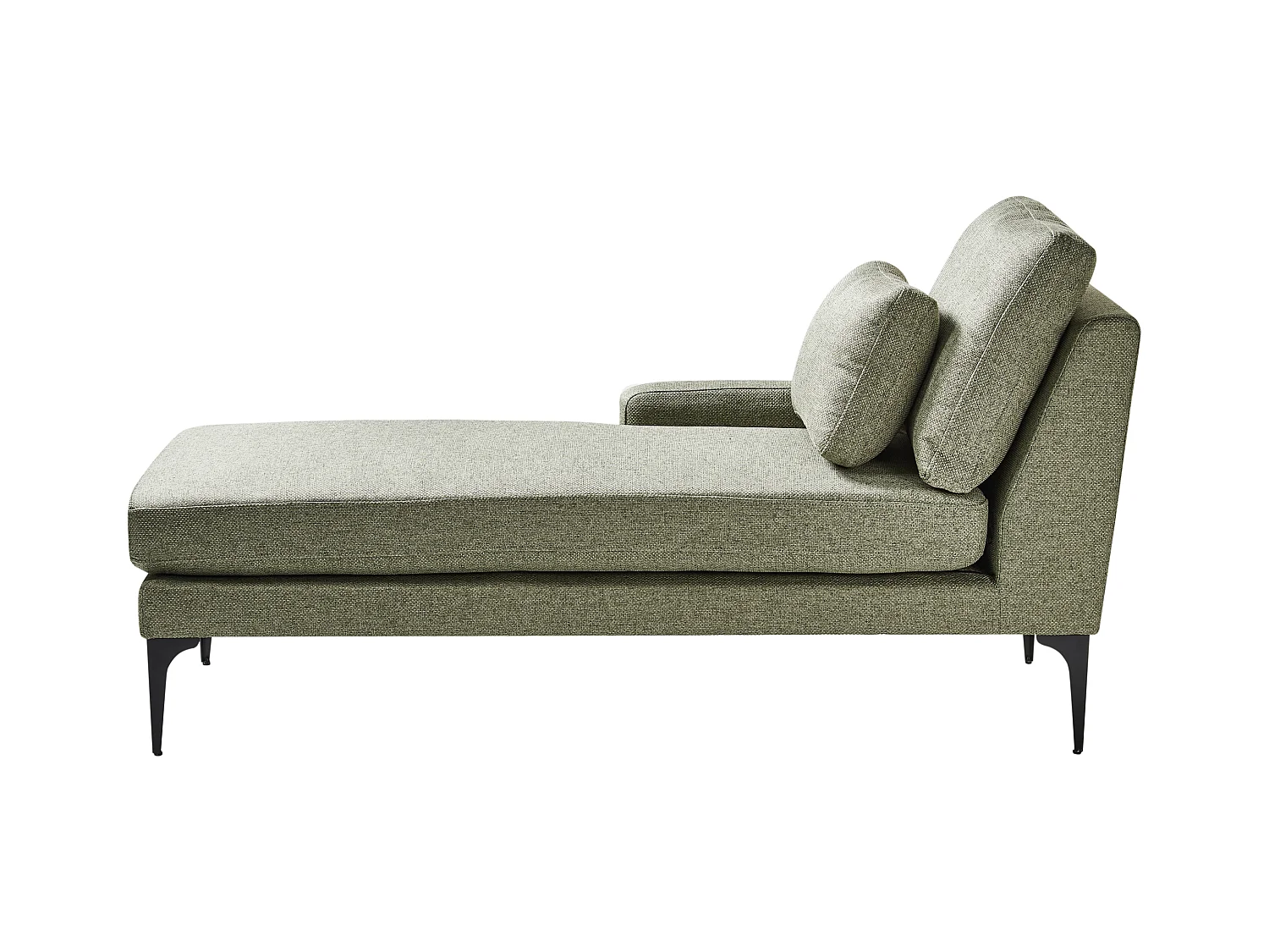 Chaise longue côté droit EWRON Tissu Vert