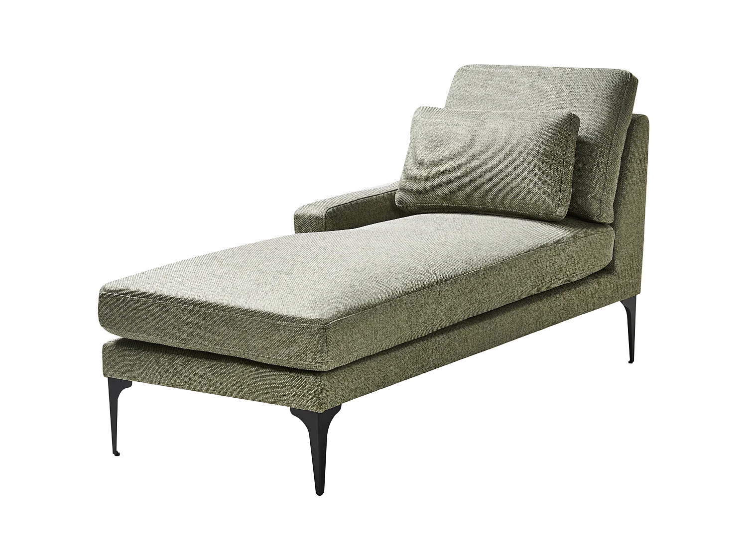 Chaise longue côté droit EWRON Tissu Vert